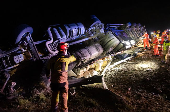 Un fallecido en un accidente a la A-62, en Fuentes de Oñoro (Salamanca). ICAL