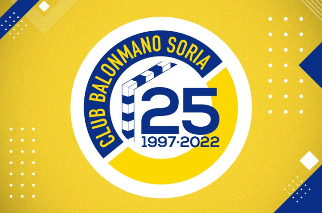 El nuevo escudo del Balonmano Soria para conmemorar su 25 aniversario.