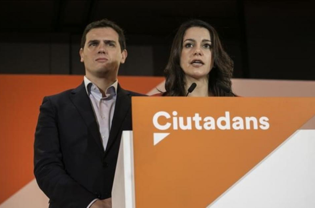 Los líderes de Ciudadanos, Albert Rivera e Inés Arrimadas.-JOAN CORTADELLAS