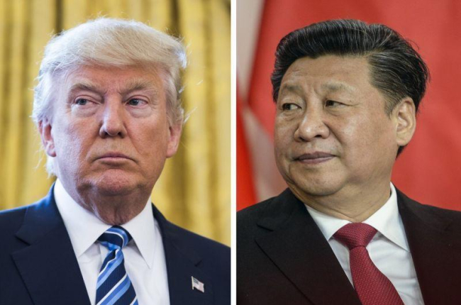 El presidente de EEUU, Donald Trump, y su homólogo chino, Xi Jinping.-EFE