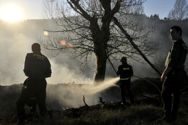Incendio en la comarca de El Burgo de Osma en una imagen de archivo. HDS