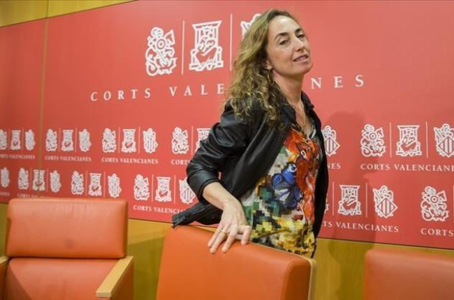 Carolina Punset, en su despedida de las Corts Valencianes.-MIGUEL LORENZO