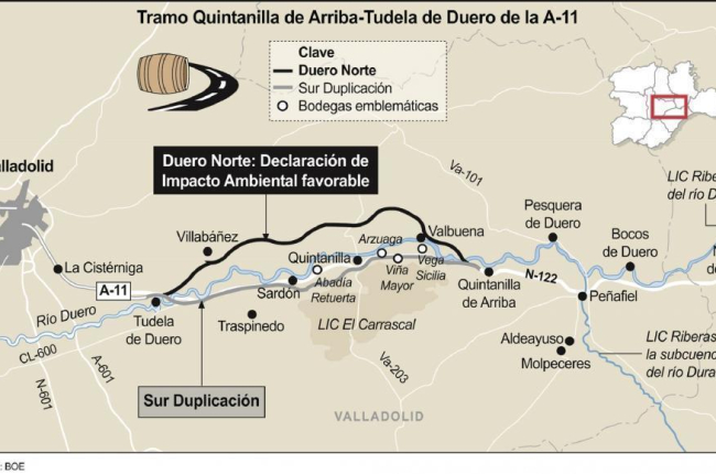 Aprobado con 238 millones el proyecto de la Autovía del Duero en Valladolid-