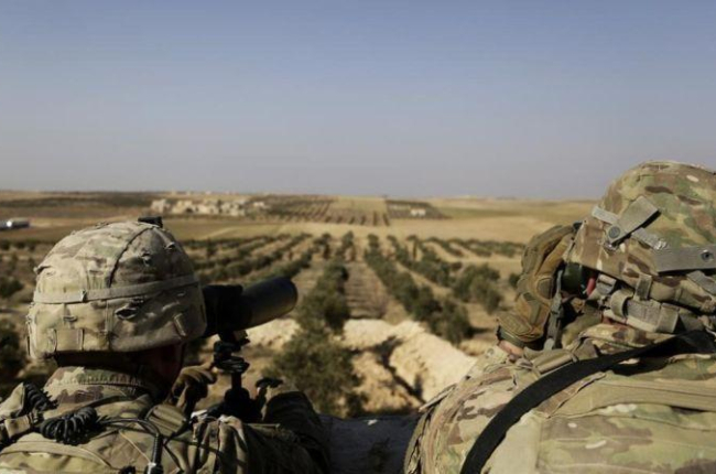 Militares estadounidenses en la localidad siria de Manbij.-SUSANNAH GEORGE / AP