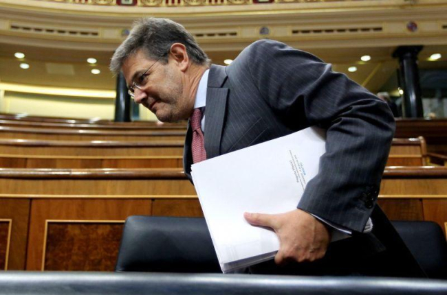 El ministro de Justicia, Rafael Catalá, durante la sesión de control al Gobierno en el Congreso.-JUAN MANUEL PRATS