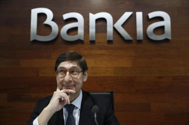 Goirigolzarri, durante la presentación de los resultados de Bankia el 2016.-EMILIO NARANJO