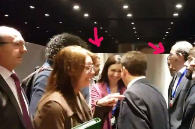 Pablo Iglesias explica su encuentro en un ascensor con Santiago Abascal.-EFE