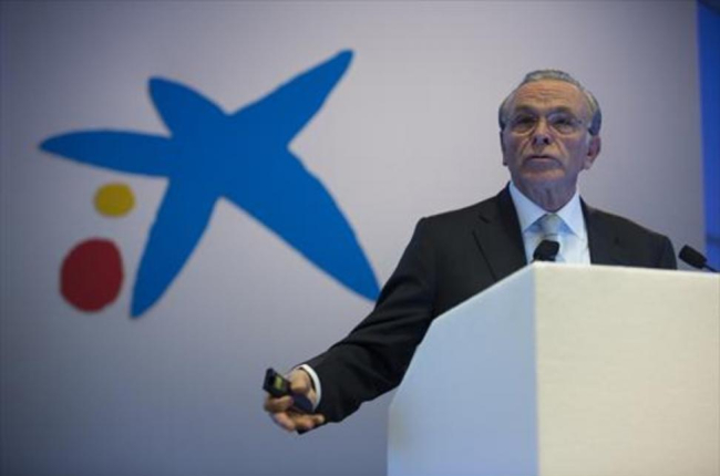 Isidre Fainé durante su intervención en la junta de accionistas del 2015.-ALBERT BERTRAN