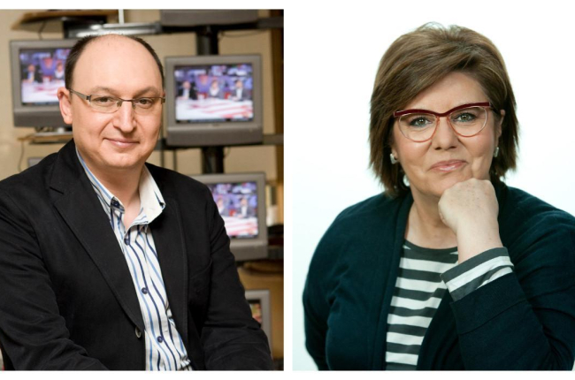 Los periodistas Fran Llorente y María Escario /-RTVE