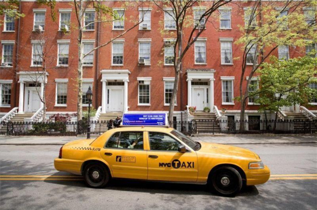 Un taxi en Nueva York.-