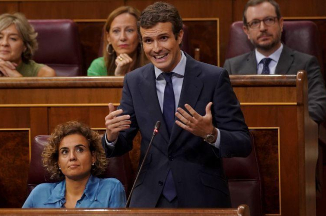 Pablo Casado, en el Congreso de los Diputados.-JOSE LUIS ROCA