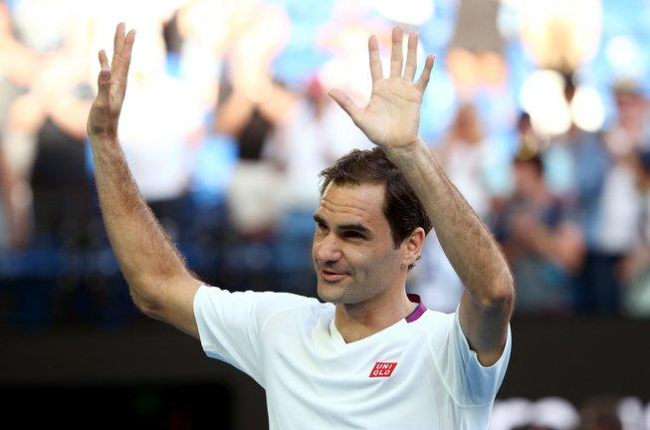 Roger Federer celebra la victoria.-EFE