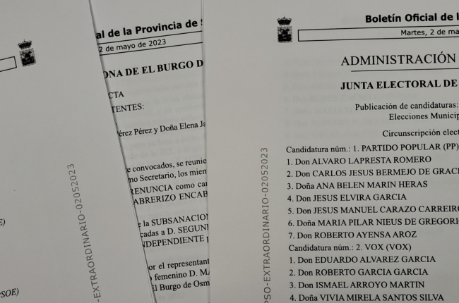 Candidaturas por zonas electorales.-HDS