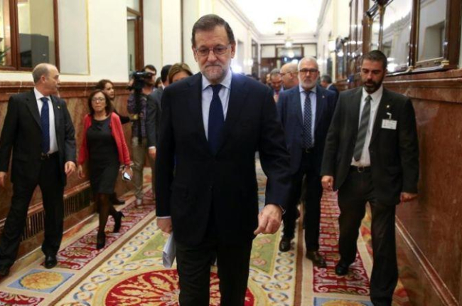 Mariano Rajoy llega a la primera sesión de control del Congreso esta investidura.-ANDREA COMAS/REUTERS