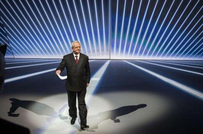 Martin Winterkorn, expresidente de Volkswagen, en la pasada edición del salón de Fráncfort.-AFP PHOTO / ODD ANDERSEN