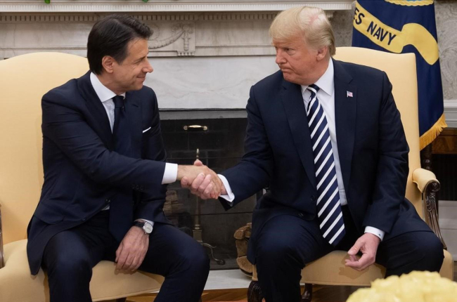Trump y Conte, en la Casa Blanca.-AFP / SAUL LOEB