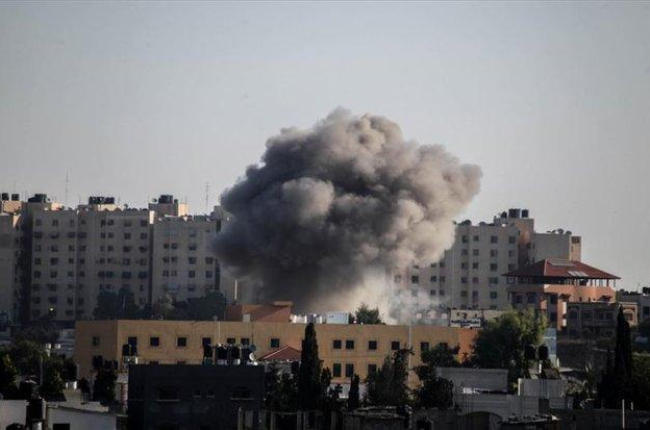 Bombardeos en la franja de Gaza e Israel.-EUROPAPRESS