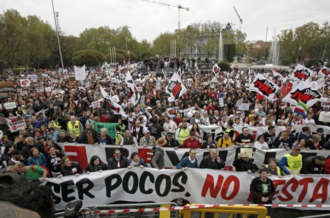 Detalle de la histórica manifestación del 31 de marzo en Madrid.-MARIO TEJEDOR