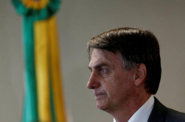 El presidente electo Jair Bolsonaro en un encuentro del Tribunal Superior del Trabajo en Brasilia-EL PERIÓDICO