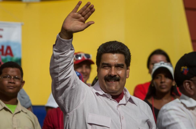 El presidente de Venezuela, Nicolás Maduro, en un acto del Gobierno, este martes.-MIGUEL GUTIERREZ / EFE