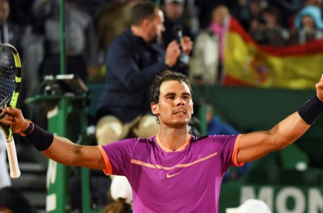 Nadal celebra su clasificación para semifinales-