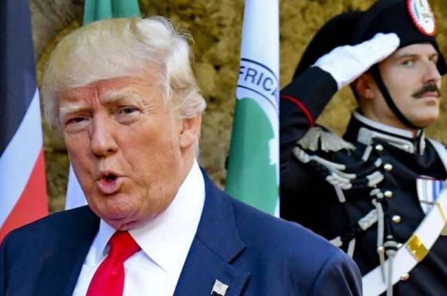 El presidente de EEUU, Donald Trump, durante la cumbre del G7 en Taormina.-CIRO FUSCO / EFE