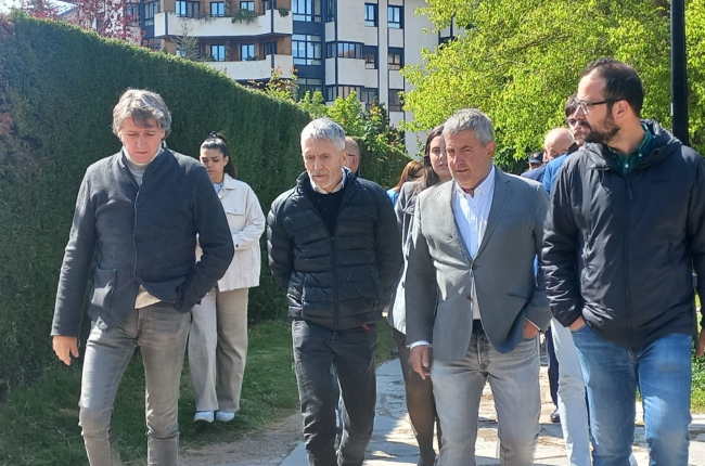 Mínguez, Marlaska, Antón y Hernández caminan por la Dehesa de Soria. HDS