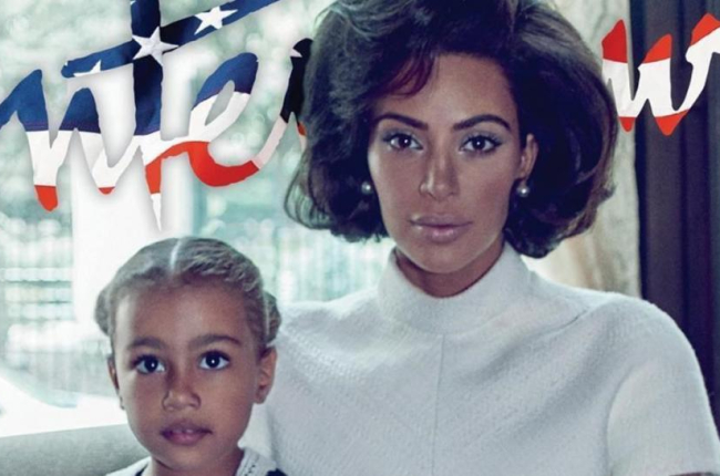 Kim Kardashian, con su hija, en la revista Interview-EL PERIÓDICO
