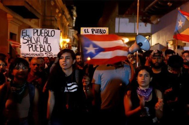 Manifestaciones sociales en Puerto Rico.-EFE