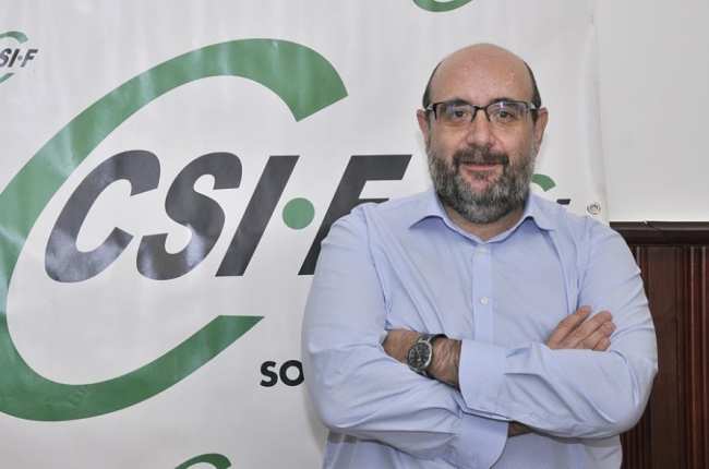El presidente nacional de Csif, Miguel Borra, en Soria-Mario Tejedor