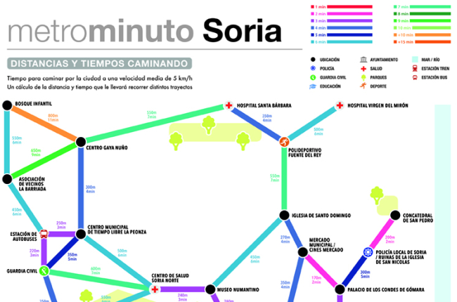 Mapa de Metrominuto Soria. HDS