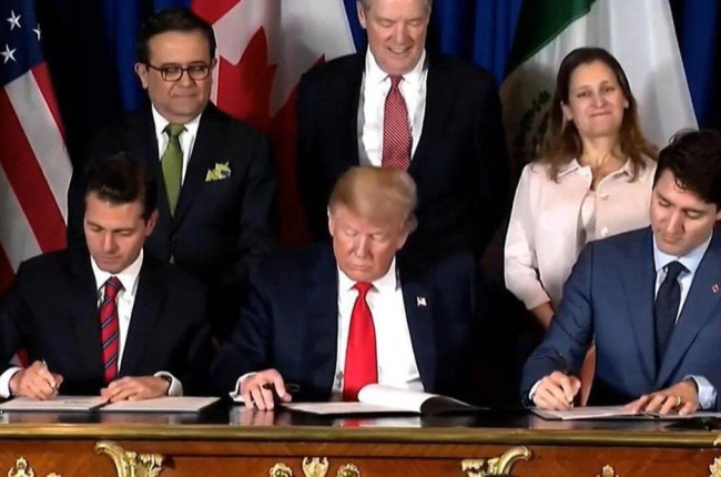 Peña Nieto, Trump y Trudeau reafirman el acuerdo-