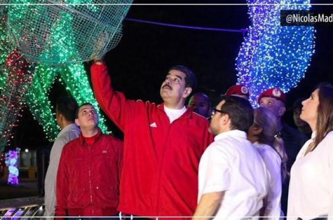 Nicolás Maduro, durante las celebraciones de la Navidad.-TWITTER