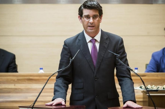 Jorge Rodríguez, presidente de la Diputación de Valencia, cuando prometió su cargo.-MIGUEL LORENZO