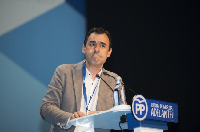 Maíllo durante su intervención en el congreso del PP de Murcia.-E.M.