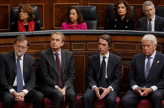 Rajoy, Zapatero, Aznar y González.-
