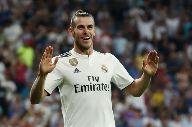 Gareth Bale celebra un gol esta temporada.-SERGIO PEREZ (REUTERS)