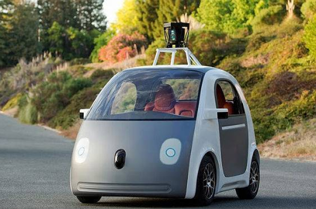 El coche sin conductor de Google.-