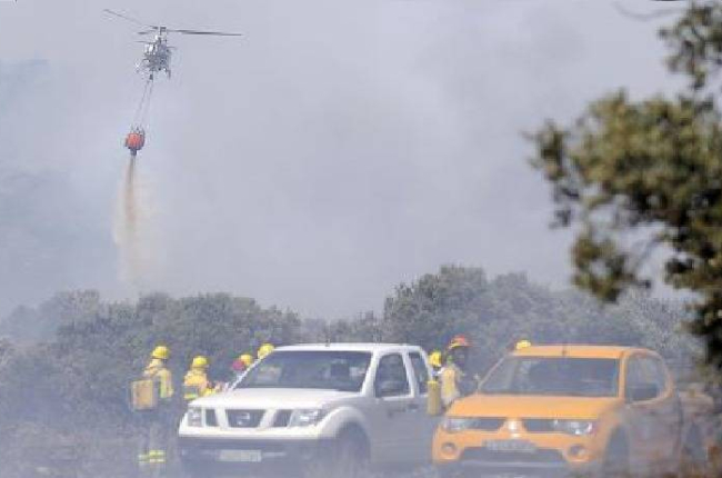 Incendio forestal en Soria en una imagen de archivo. HDS