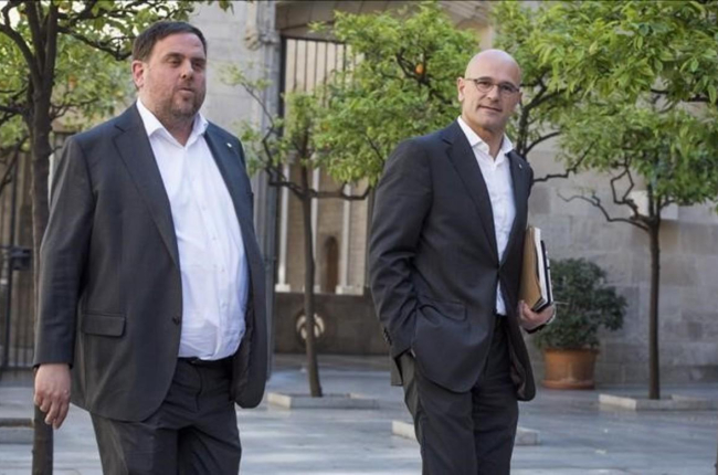 Oriol Junqueras y Raül Romeva, exvicepresident y exconseller de la Generalitat /-FERRAN SENDRA