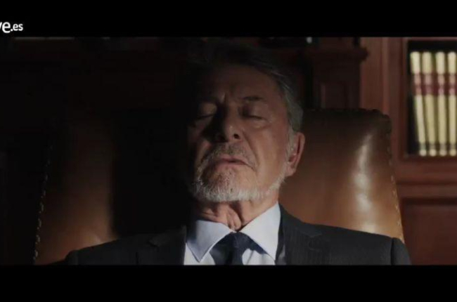 El actor Jaime Blanch, en el vídeo promocional de la tercera temporada de la serie de TVE 'El Ministerio del Tiempo'.-
