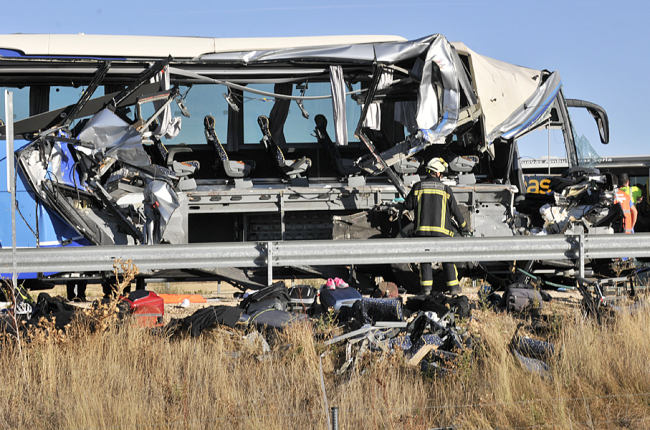 El accidente tuvo lugar en el término de Adradas en 2016. HDS