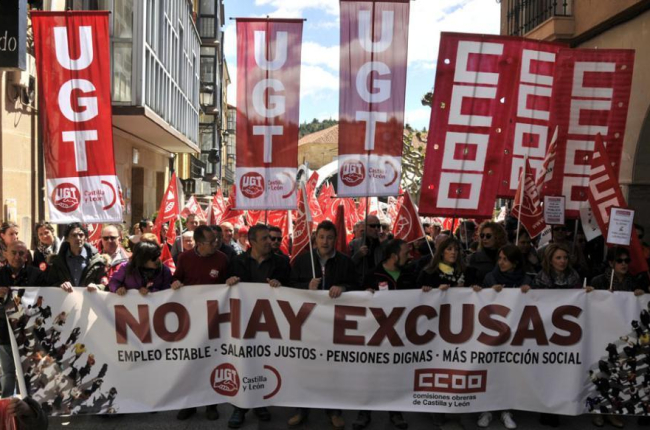 Manifestación del Primero de Mayo en Soria.-MARÍA FERRER