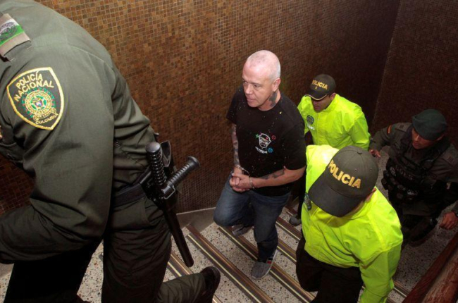 Jhon Jairo Velasquez, alias Popeye, sicario de Pablo Escobar, durante su detención.-FREDY BUILES (REUTERS)