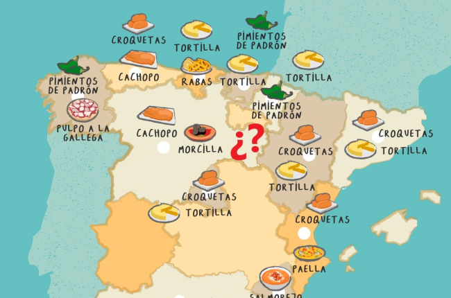 Mapa gastronómico según las preferencias de los usuarios de Glovo. GLOVO
