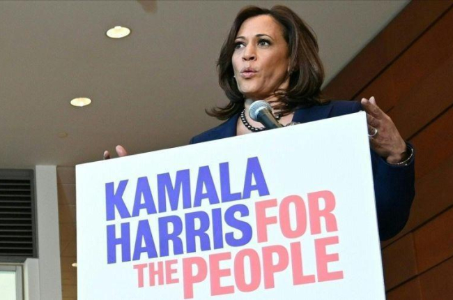 Kamala Harris, senadora por California que aspira a convertirse en candidata por el Partido Demócrata.-EVA HAMBACH / AFP