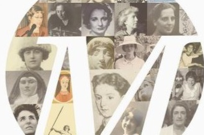 Collage de fotos de la portada del libro con alguna de las mujeres que aparecen.-HDS
