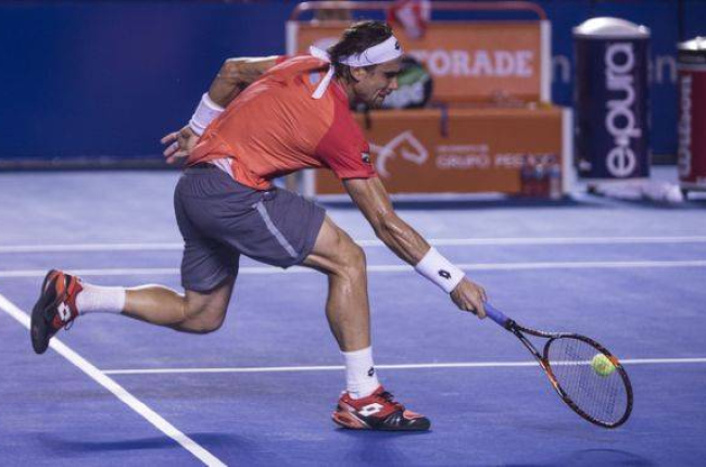 El tenista David Ferrer en el partido contra Ryan Harrison en el Abierto Mexicano de Tenis.-Foto: CHRISTIAN PALMA / AP