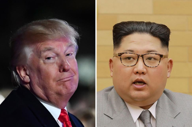 Donald Trump y Kim Jong-un, dos líderes enzarzados en un duelo atómico.-KCNA VIA KNS NICHOLAS KAMM (AFP)