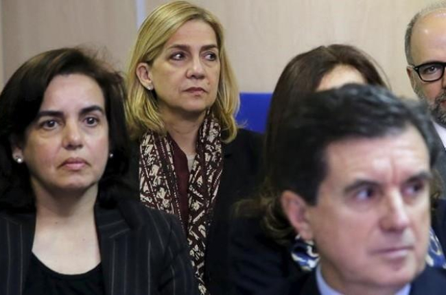 La infanta Cristina, el pasado 11 de enero, en el banquillo de los acusados durante el inicio del juicio por el 'caso Nóos'.-EFE / BALLESTEROS / POOL